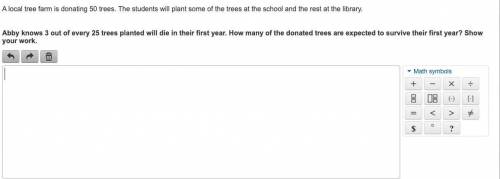 A local tree farm is donating 50 trees. The students will plant some of the trees at the school and