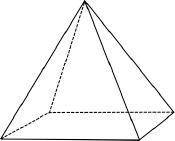 A paperweight in the shape of a rectangular pyramid is shown:

A right rectangular pyramid is show