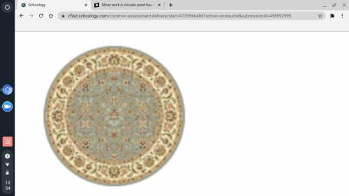 Sharon is buying a circular rug for her living room. The diameter of the rug is 8 feet.

Which mea