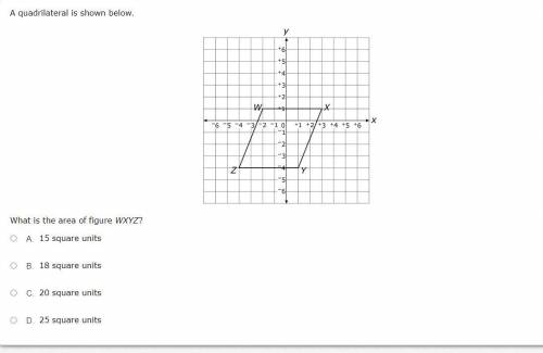 What is the area of the figure WXYZ?