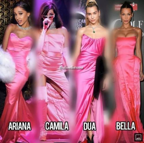 Whose is looking most gracious In pink ?

Choose any 2 from these 4 celebrity given above ☝ - Aria