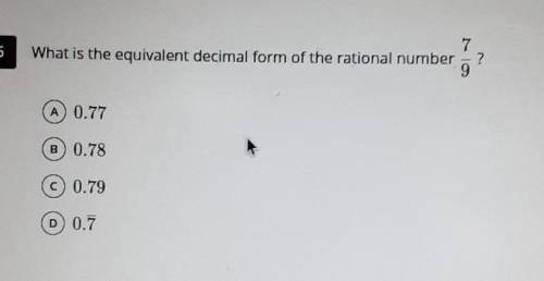 What is the equivalent decimal form of the rational number 9​