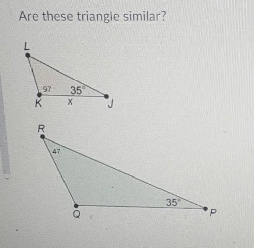 Are these triangles similar?A) YesB) No​