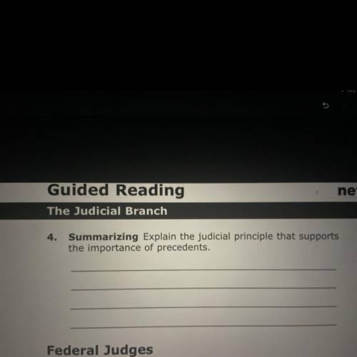 Explain the judicial principles that supports the importance and f precedents