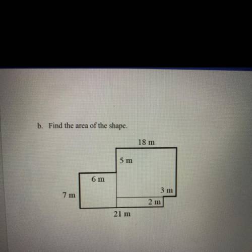 Find the area of the shape