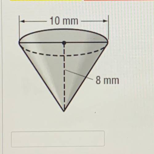 Find the volume of the cone. Round to the nearest tenth.