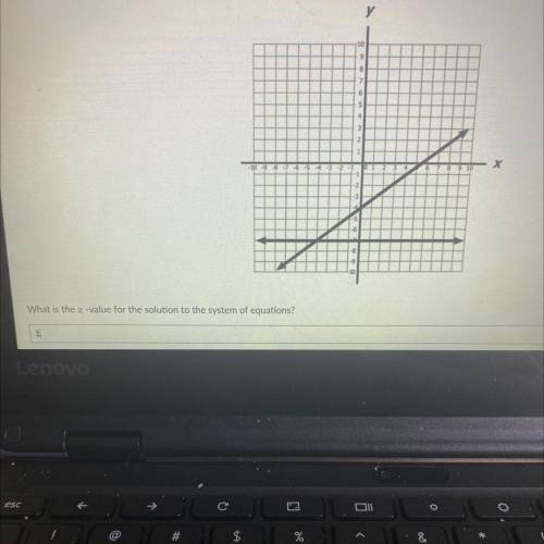What is the x-value for the solution to the system of equations?.please help