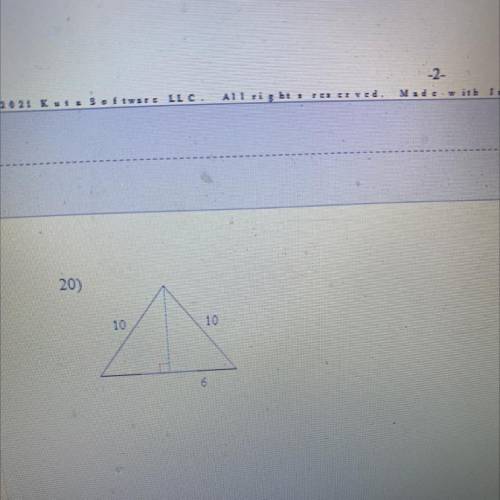 Find the area of the triangle using Pythagorean theorem