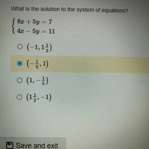 What is the solution to the system of equations? please help im struggling really bad ):