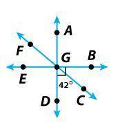 BGC and angle FGE are complementary, Vertical, or supplementary

angles, so m angle FGE = (blank)