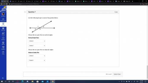 I need adjacent angle pair and vertical