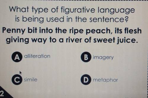 What type of figurative language is being used in the sentence?​