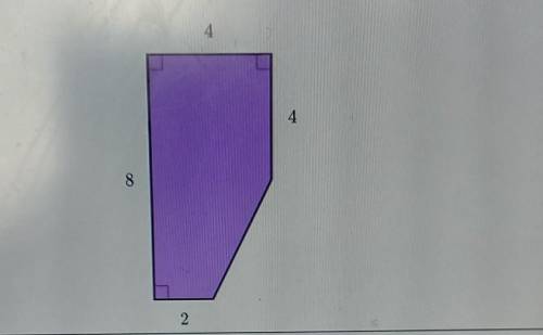 Find the area of the shape shown below.​