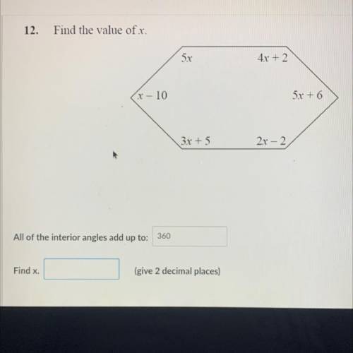 PLEASE HELP FIND THE VALUE OF X