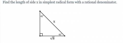 Find X. This is a 40°, 40°, 90° triangle.
