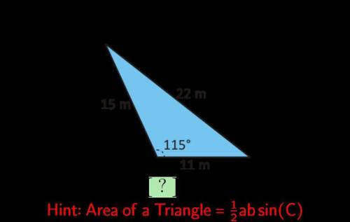 Fourth Time Posting. 50 points.

Find the area of this triangle round to the nearest tenth. Side l
