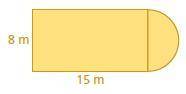 Find the area of the figure.

Rounded to the nearest tenth, the area is 
square meters.