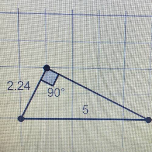 What is the area and perimeter of this triangle?

2.24
90°
5
1.The area of this triangle is
units?