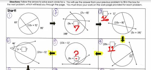 PLEASE HELP
Based on the other numbers in the previous boxes, what is #5??