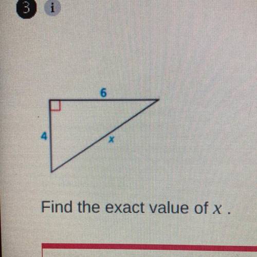 Find the exact value of x.