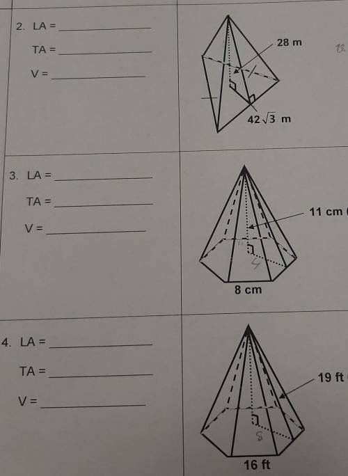 I need the lateral area total area and volume. I would greatly appreciate your help.​