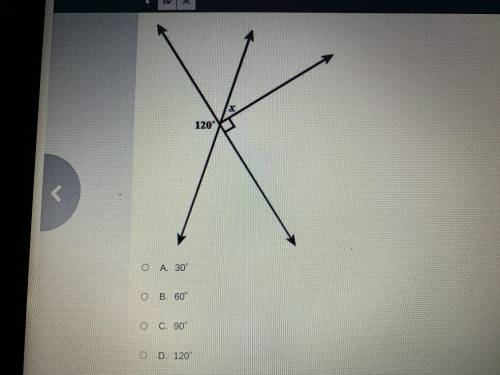 Answer the photo below thanks 
Question: What is the value of x in the diagram.