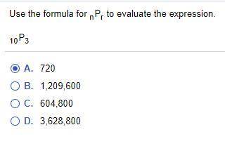 Use the formula for to evaluate the expression.