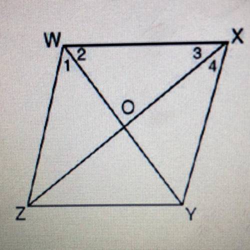 WXYZ is a rhombus. If WX=4 and WXY= 60°, find the following: