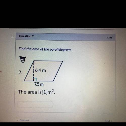 Fine the area of the parallelogram. Please help ASAP!! Right answer gets brainliest
