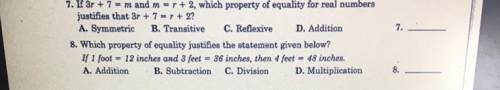 What are the answers to 7 and 8?