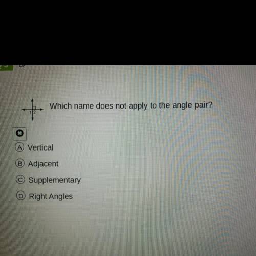 Which name does not apply to the angle pair?