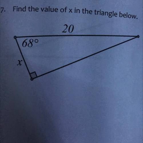 Find the value of x help plz I’ll mark brainiest