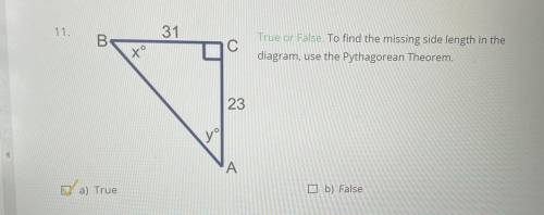 11) Help pls I have the answer I just need to show the work.

True or False. To find the missing s