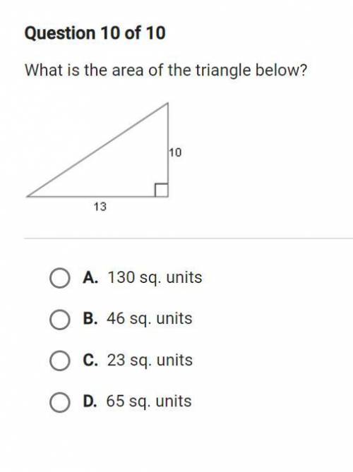 PLS HELP ASAP! What is the area of the triangle below?