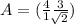 A = (\frac{4}{1} \frac{3}{\sqrt[]{2} } )