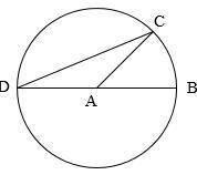 In the figure at right DB is a diameter of the circle with center A. Find m∠CDB if m∠CAB=45.