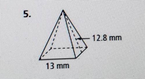 Find the volume of each square pyramid, given its slant height.​