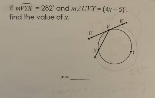 Geometry question: Find the value of x, explanation would be great!