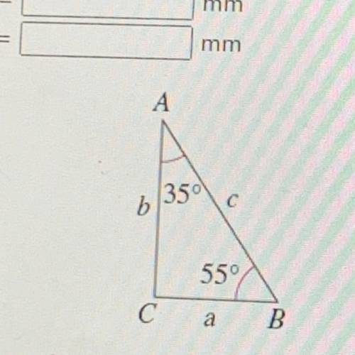 Use the Law of Sines to solve the triangle. (Let a = 18 mm. Round your answers for b and c to two d