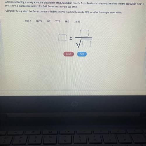 Susan is conducting a survey about the electric bills of households in her city. From the electric