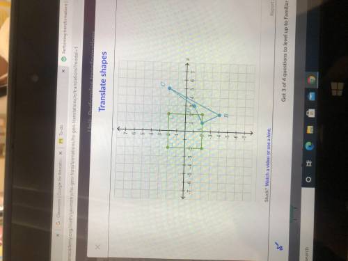 Draw the image of quadrilateral ABCD under the translation (x,y) (x-5,y)