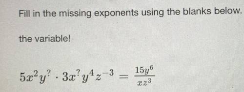 Fill in the missing exponents