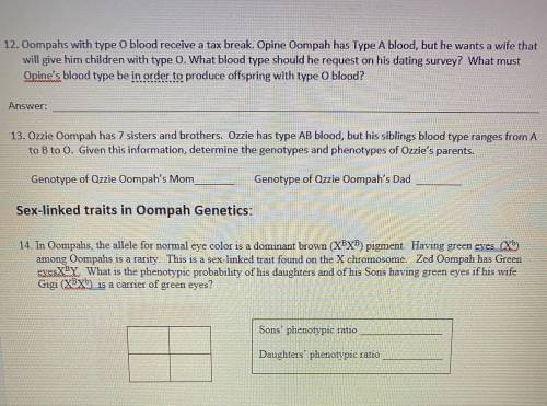 Hii I need help on three questions!

1. Oompahs with type O blood receive a tax break. Opine Oompa
