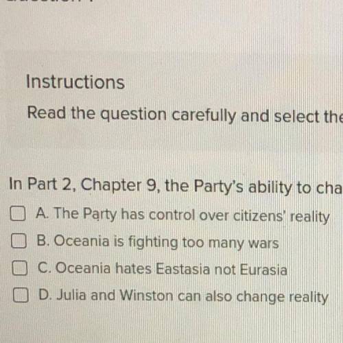 In part 2 chapter 9 the party's ability change enemies in the middle of hate week mainly shows that