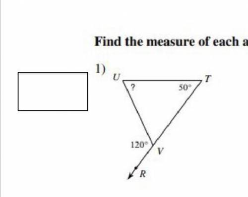 Find the measure of t v u