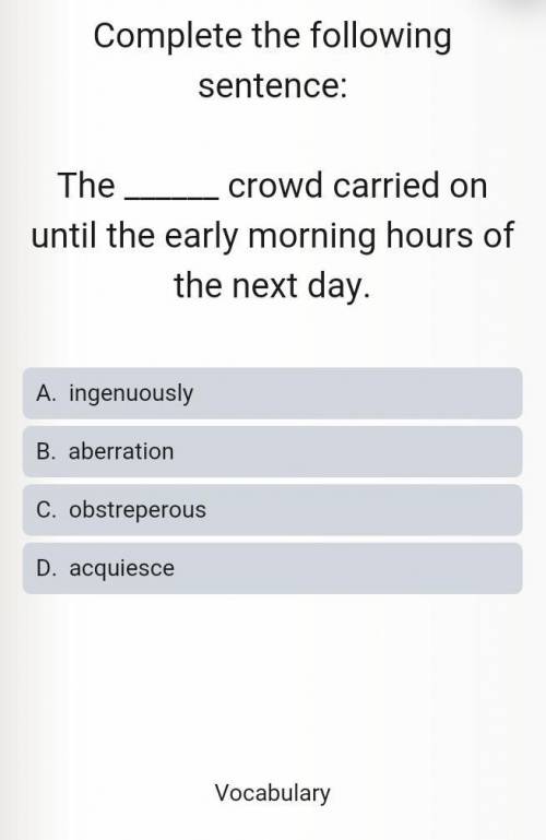 Complete the following sentence: he The crowd carried on until the early morning hours of the next