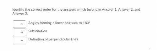 Identify the correct order in the Geometry proofs.