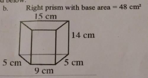 Please help me!! Find the surface area and volume of the solid below.​