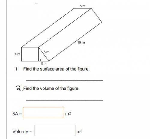 PLS HELP
how to find surface area and volume of figure