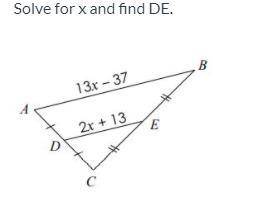 Solve for x and find DE.